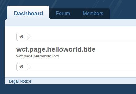 Screenshots of HelloWorld-Page